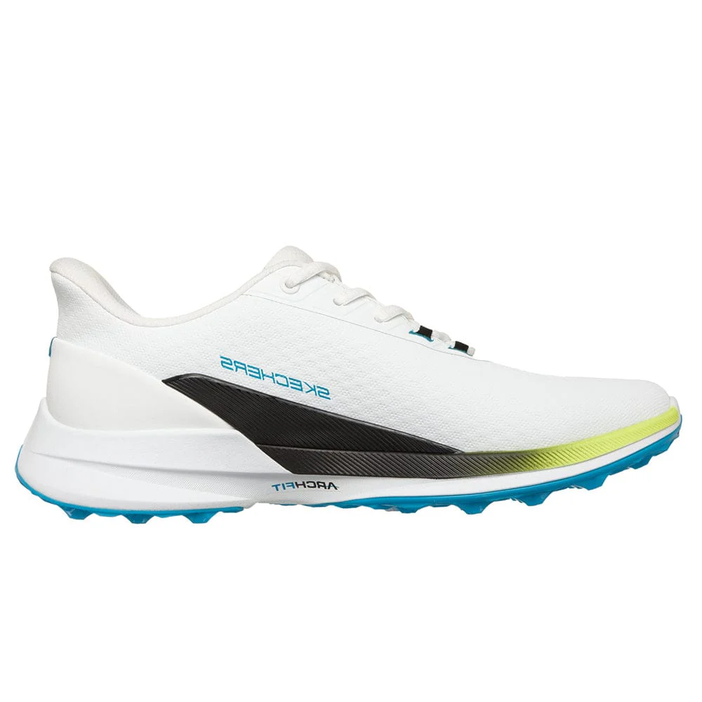 Skechers Pure Slip Ins Waterproof Spikeless Shoes - White/Black/Multi - Image 4