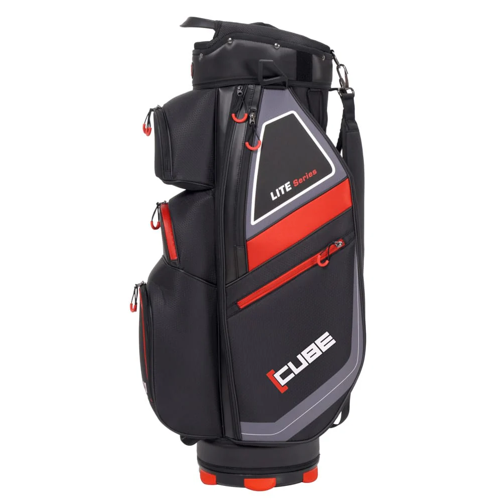 SkyMax Cube Lite Series Cart Bag - Black/Red - Image 3