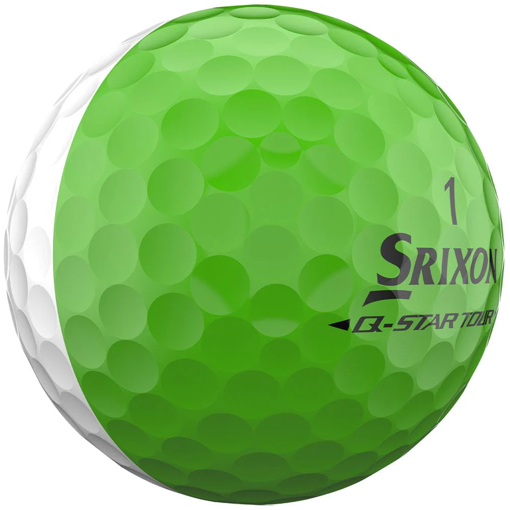 Srixon Q-Star Tour 6 Divide Golf Balls - White/Lime - 12 Pack - Image 3