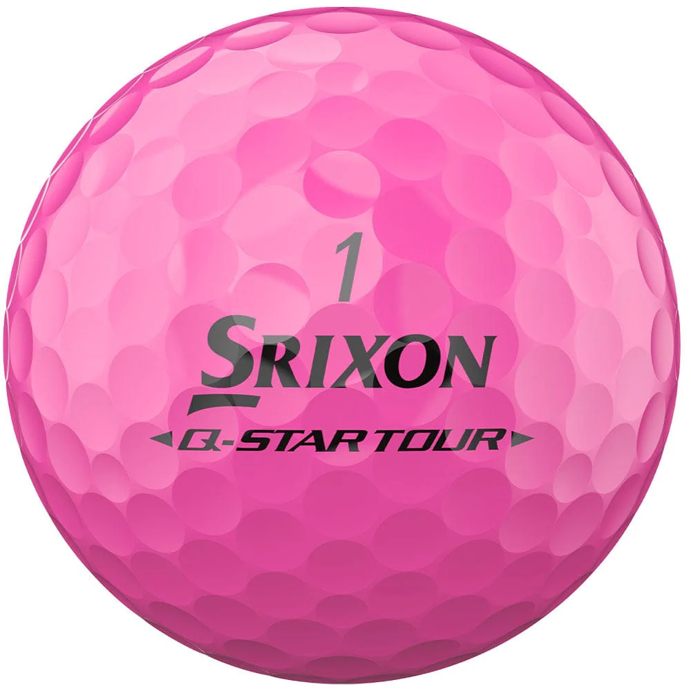 Srixon Q-Star Tour 6 Divide Golf Balls - White/Pink - 12 Pack - Image 2