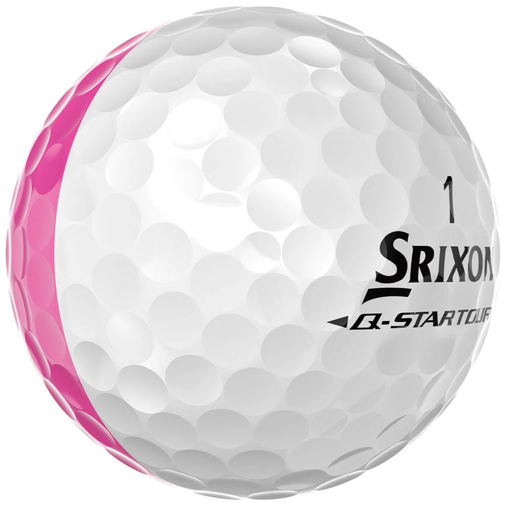 Srixon Q-Star Tour 6 Divide Golf Balls - White/Pink - 12 Pack - Image 4