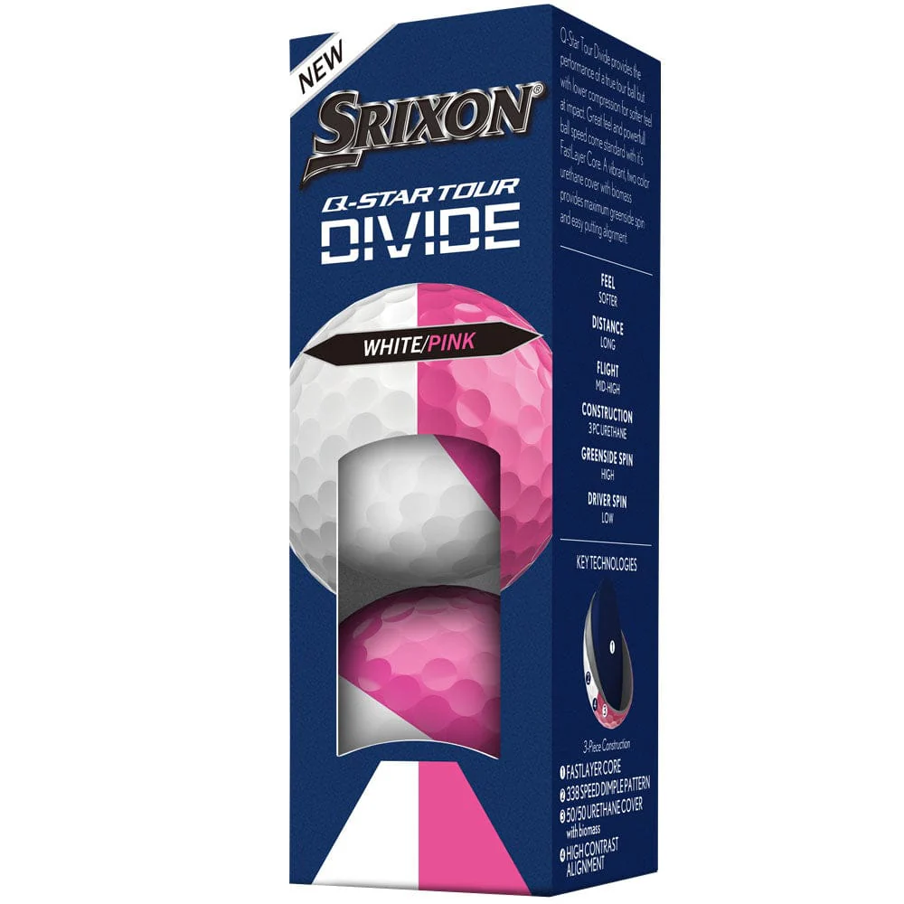 Srixon Q-Star Tour 6 Divide Golf Balls - White/Pink - 12 Pack - Image 6
