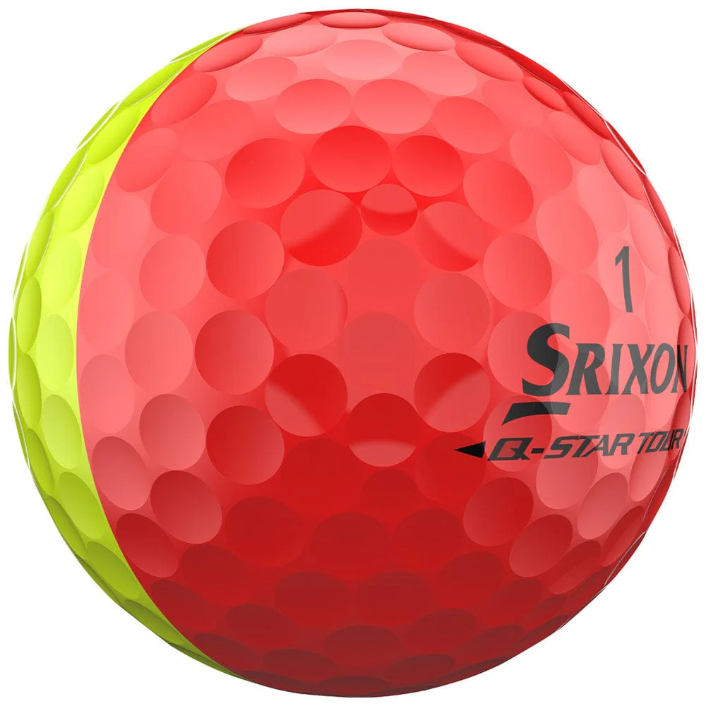 Srixon Q-Star Tour 6 Divide Golf Balls - Yellow/Red - 12 Pack - Image 4