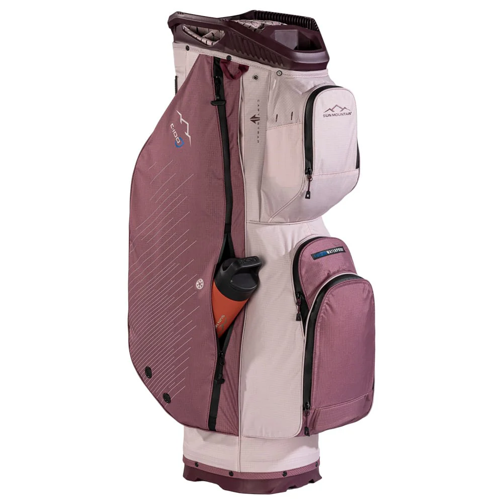 Sun Mountain C100 H2NO Waterproof Cart Bag - Mauve/Powder/Wine - Image 5