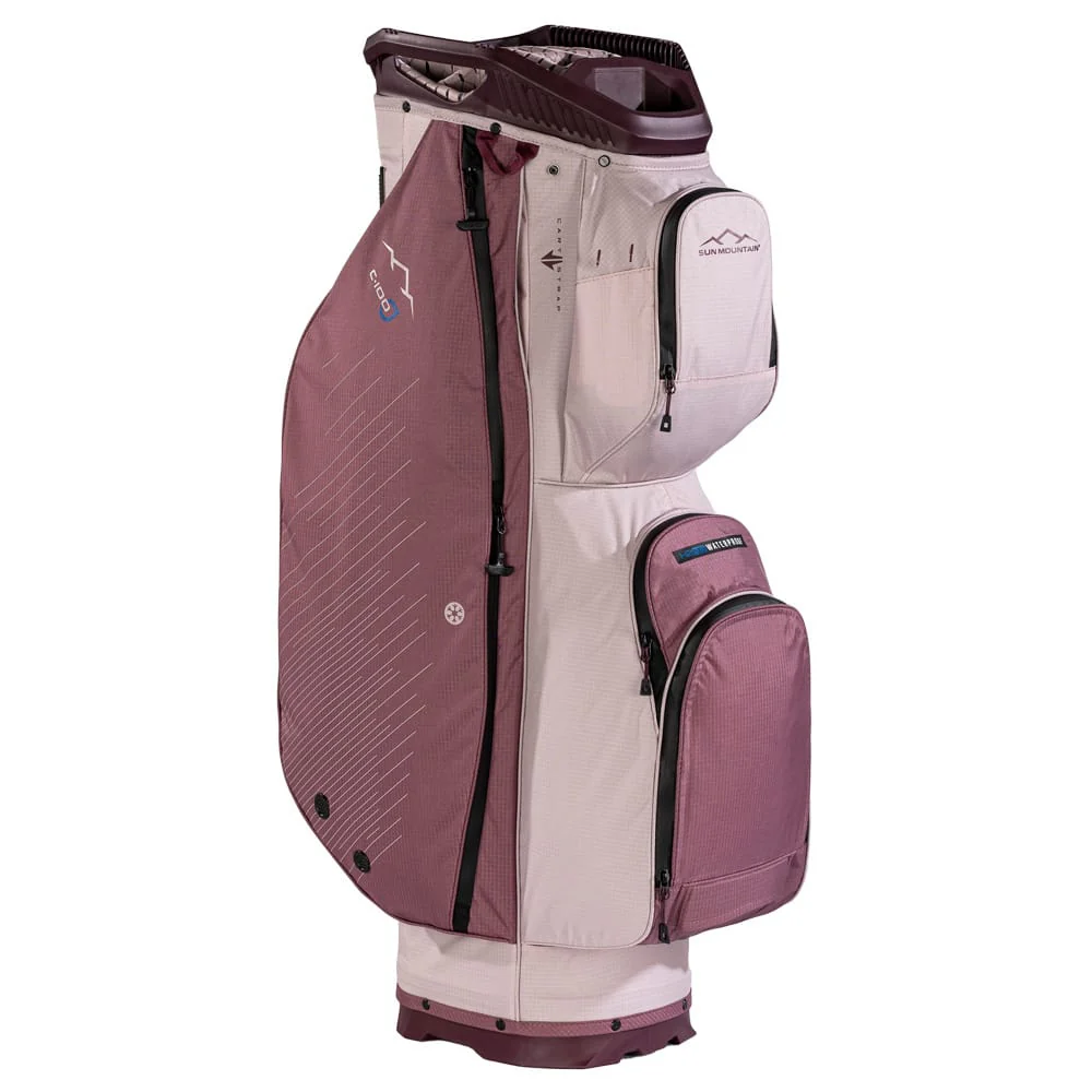 Sun Mountain C100 H2NO Waterproof Cart Bag - Mauve/Powder/Wine - Image 6