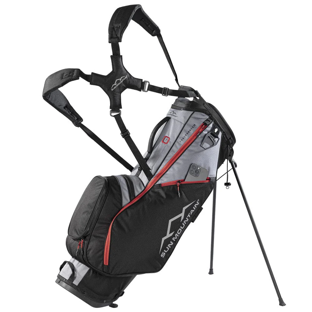 Sun Mountain Forerunner Stand Bag - Black/Nickel/Red - Image 6