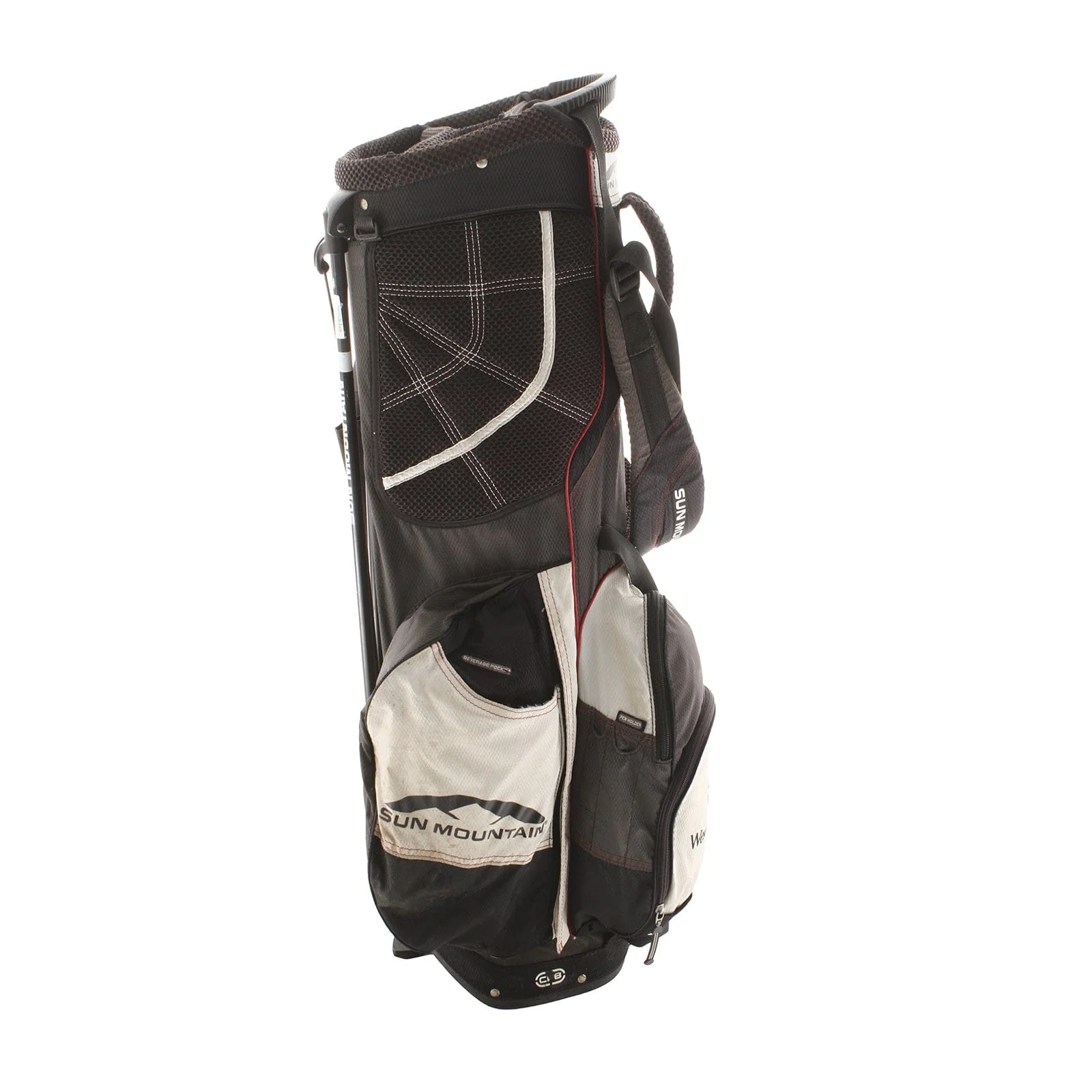 Sun Mountain Three 5 Stand Bag - Cream/Black/Red - Image 4