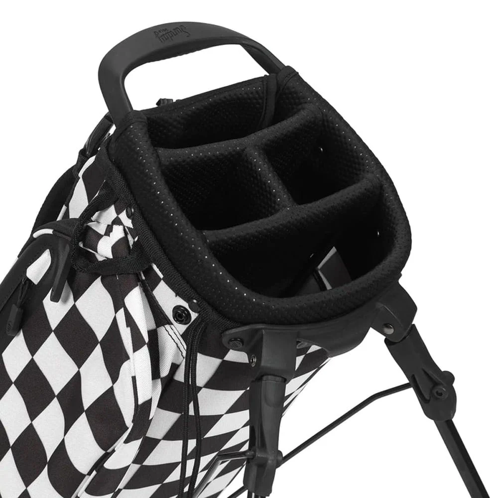 Sunday Golf El Camino Stand Bag - Black & White Checker - Image 2