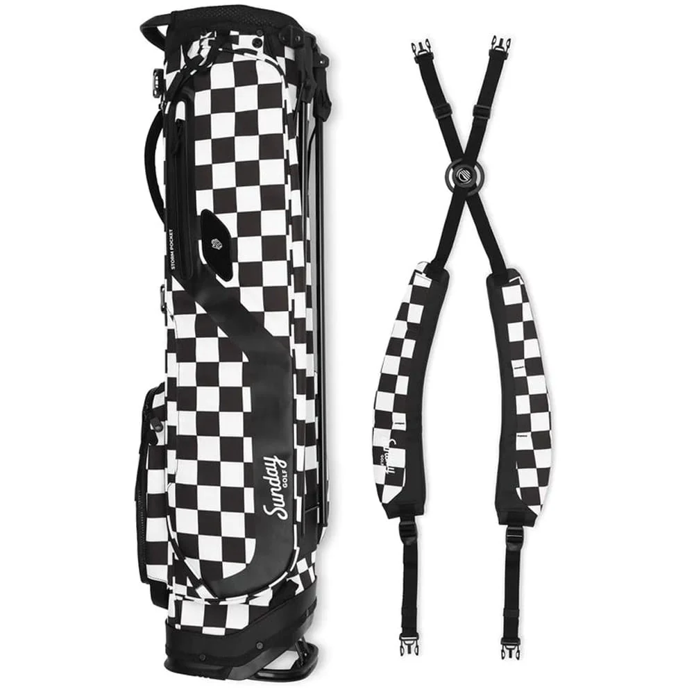 Sunday Golf El Camino Stand Bag - Black & White Checker - Image 4