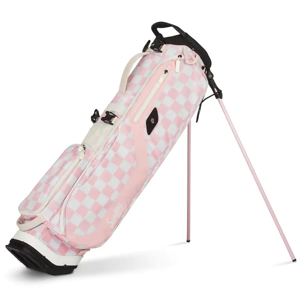 Sunday Golf El Camino Stand Bag - Pink & White Checker - Image 5