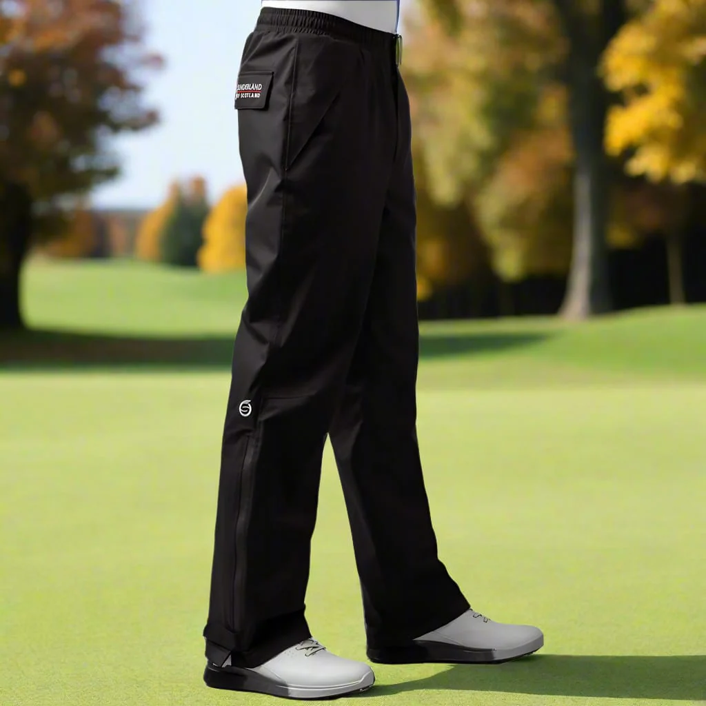 Sunderland Quebec Waterproof Golf Trousers - Black - Image 5
