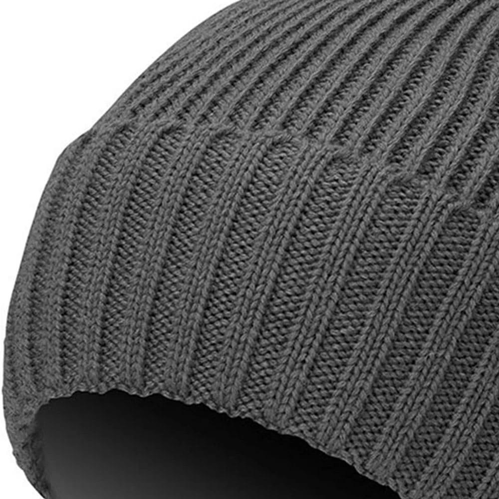 TaylorMade Ribbed Knit Beanie - Charcoal Heather - Image 5