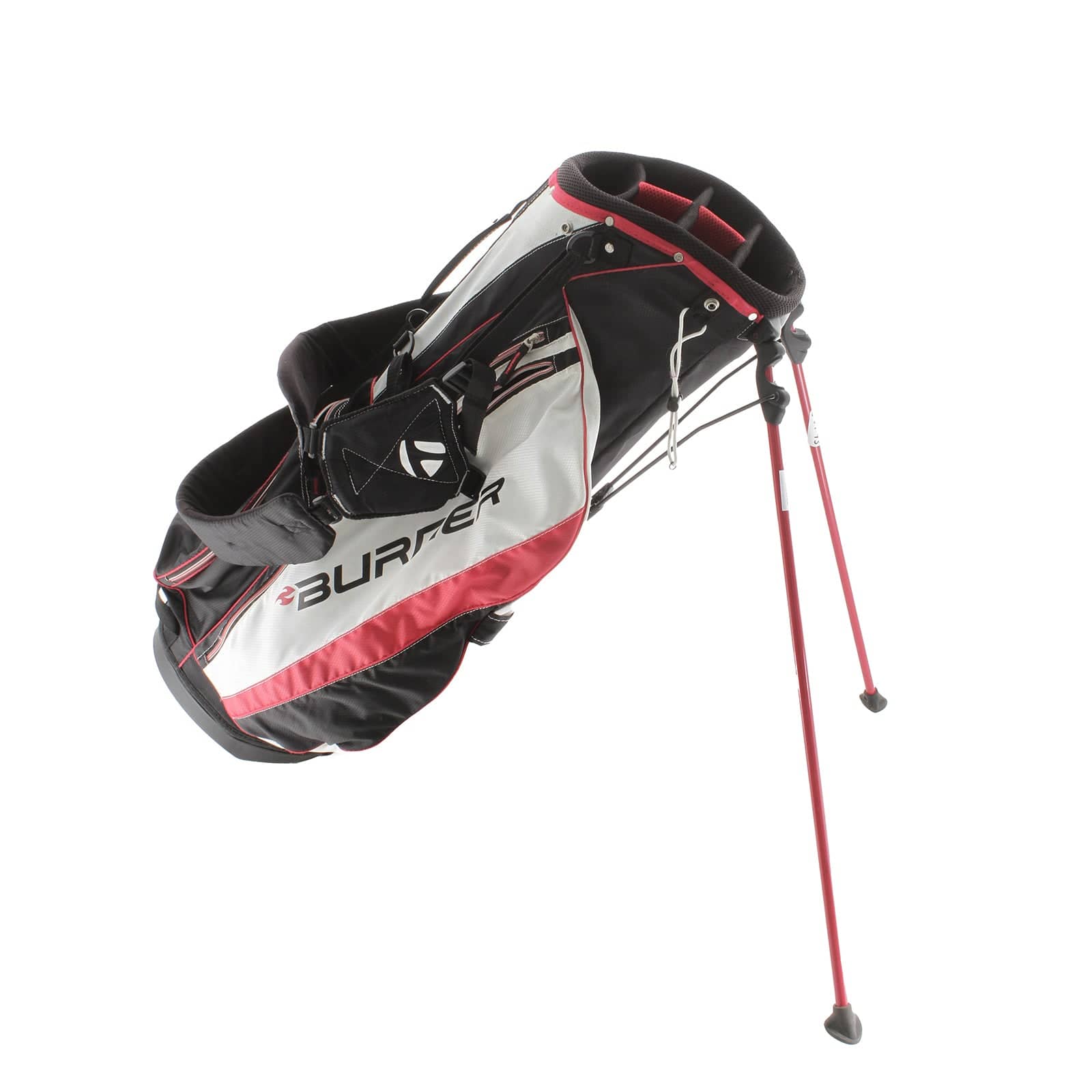 TaylorMade Burner Cart Bag - Black/White Red - Image 5
