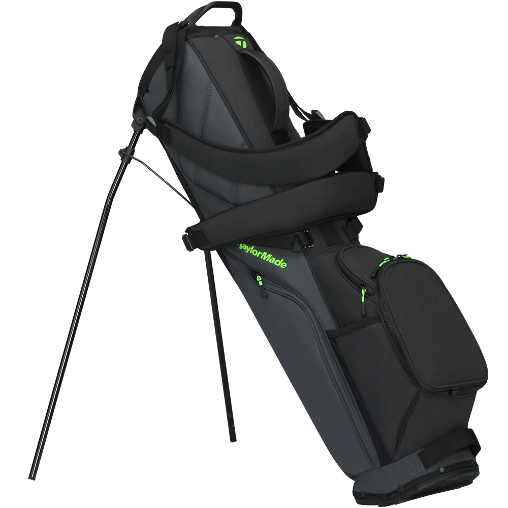 TaylorMade Flextech Carry Stand Bag - Grey/Black/Neon Green - Image 3
