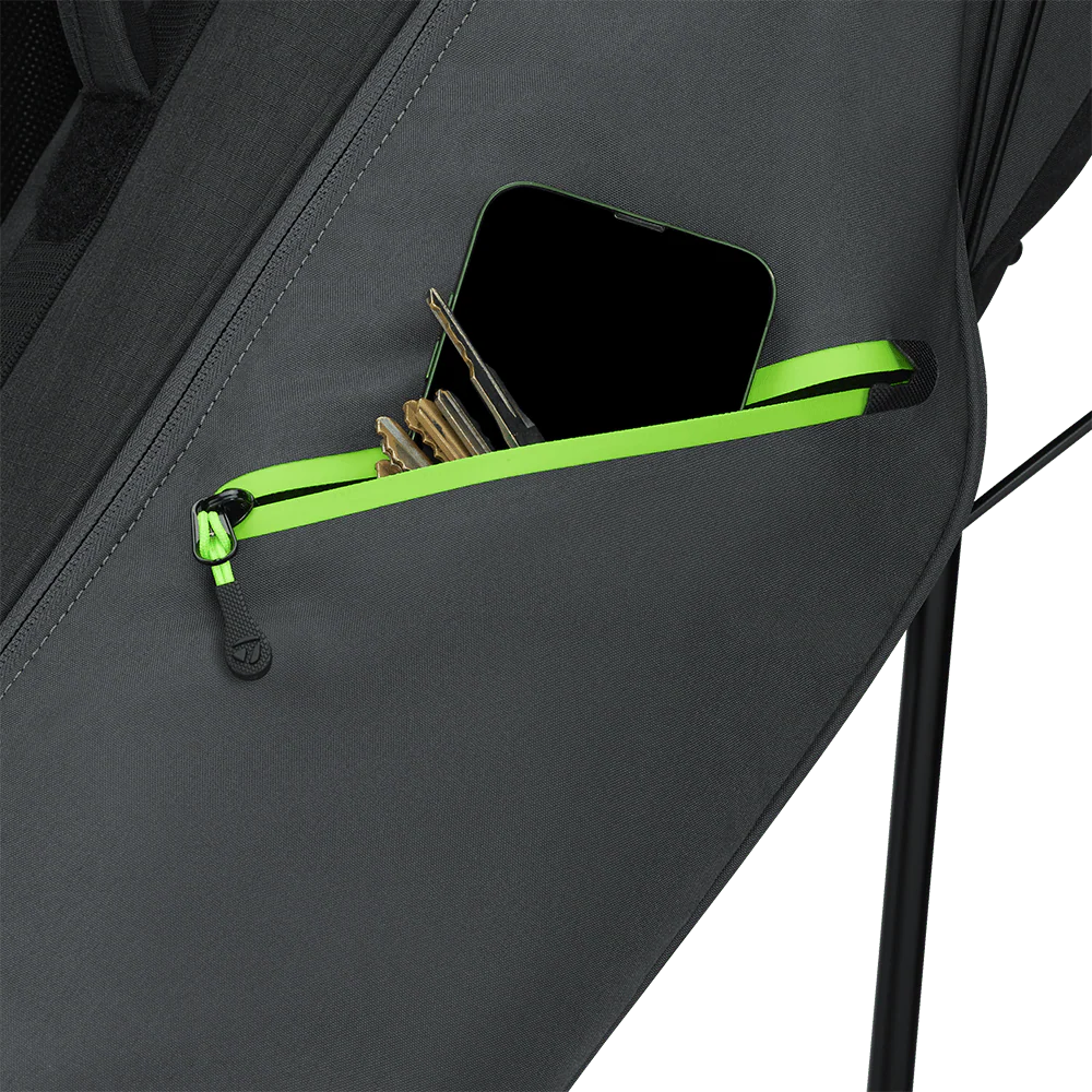 TaylorMade Flextech Carry Stand Bag - Grey/Black/Neon Green - Image 4