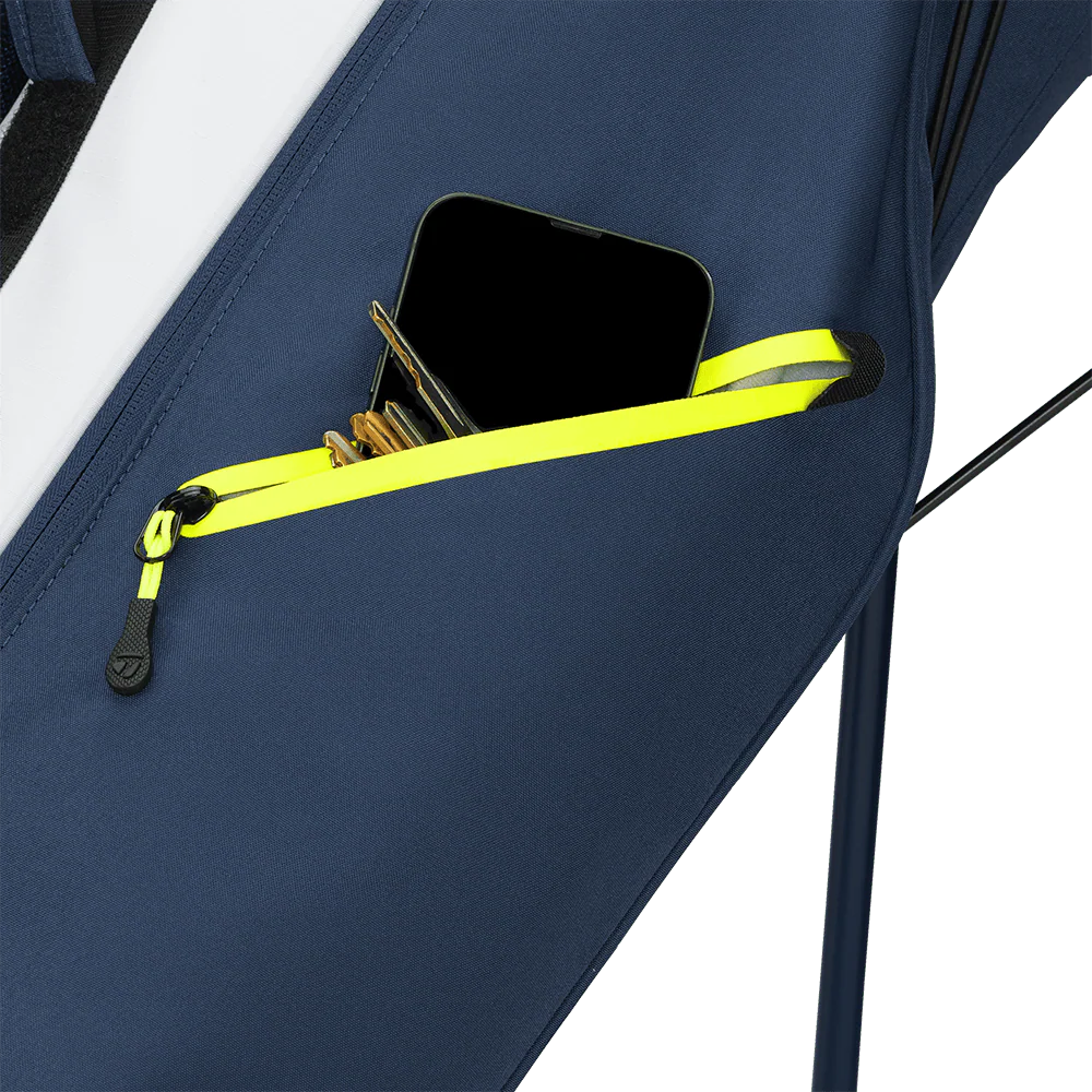TaylorMade Flextech Carry Stand Bag - Navy/White/Neon Lime - Image 3