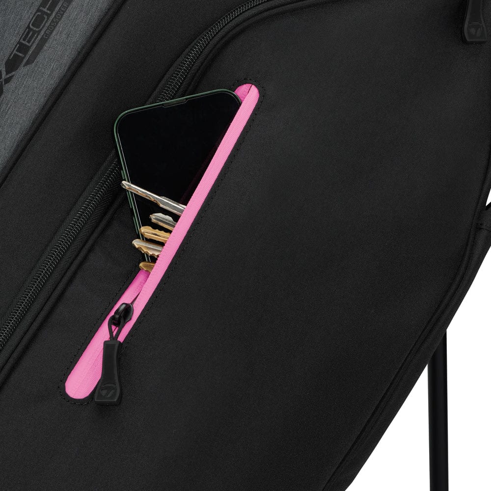 TaylorMade Flextech Crossover Stand Bag - Grey/Black/Neon Pink - Image 3