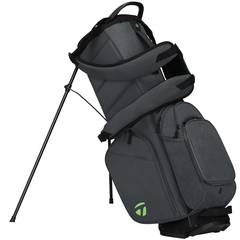 TaylorMade Flextech Crossover Stand Bag - Grey/Neon Green - Image 4