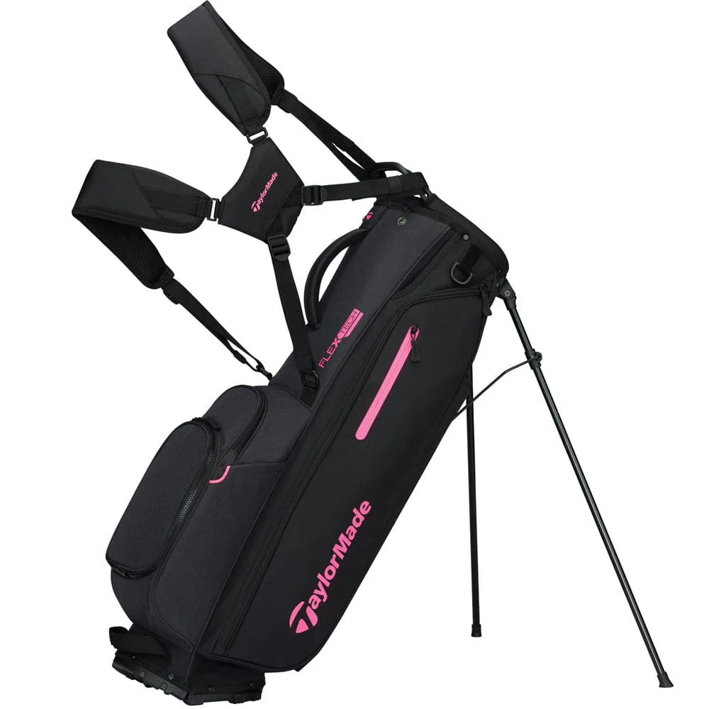 TaylorMade Flextech Stand Bag - Black/Neon Pink