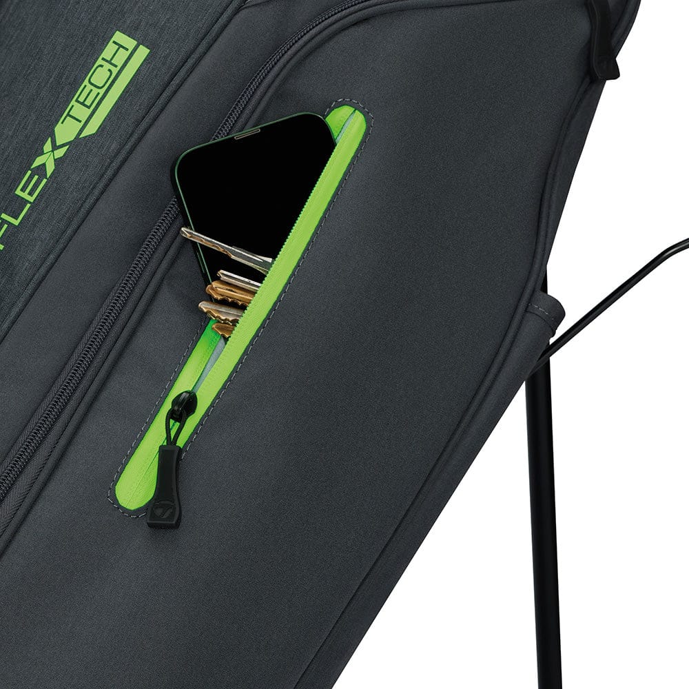 TaylorMade Flextech Stand Bag - Grey/Neon Green - Image 4