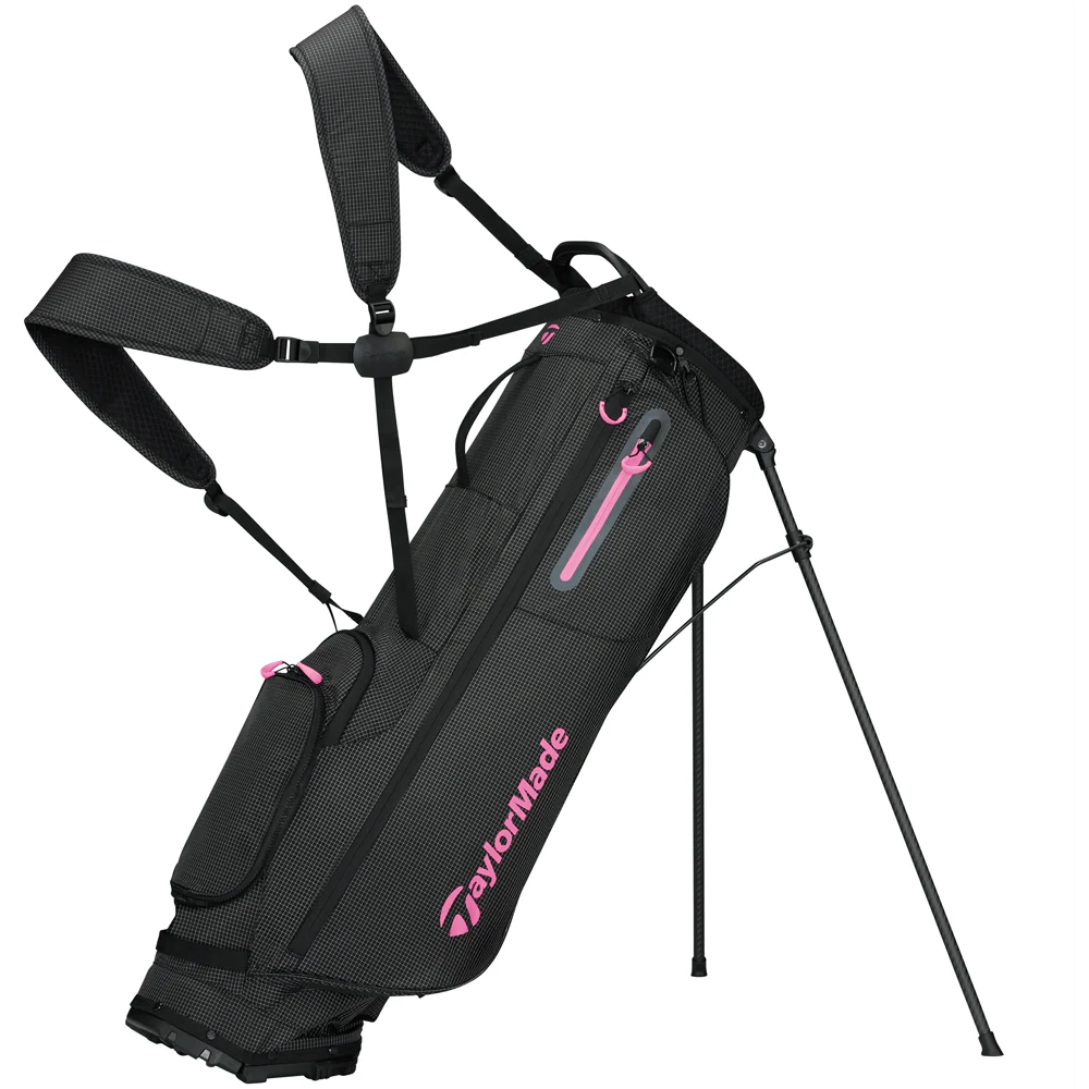 TaylorMade Flextech Superlite Stand Bag - Black/Neon Pink