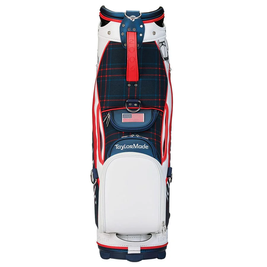 TaylorMade Ltd Edition Patriotic Plaid Staff Bag - Navy/White/Red - Image 4