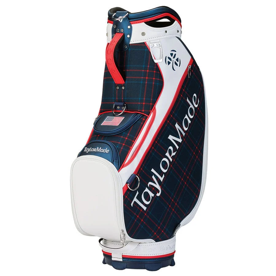 TaylorMade Ltd Edition Patriotic Plaid Staff Bag - Navy/White/Red - Image 6