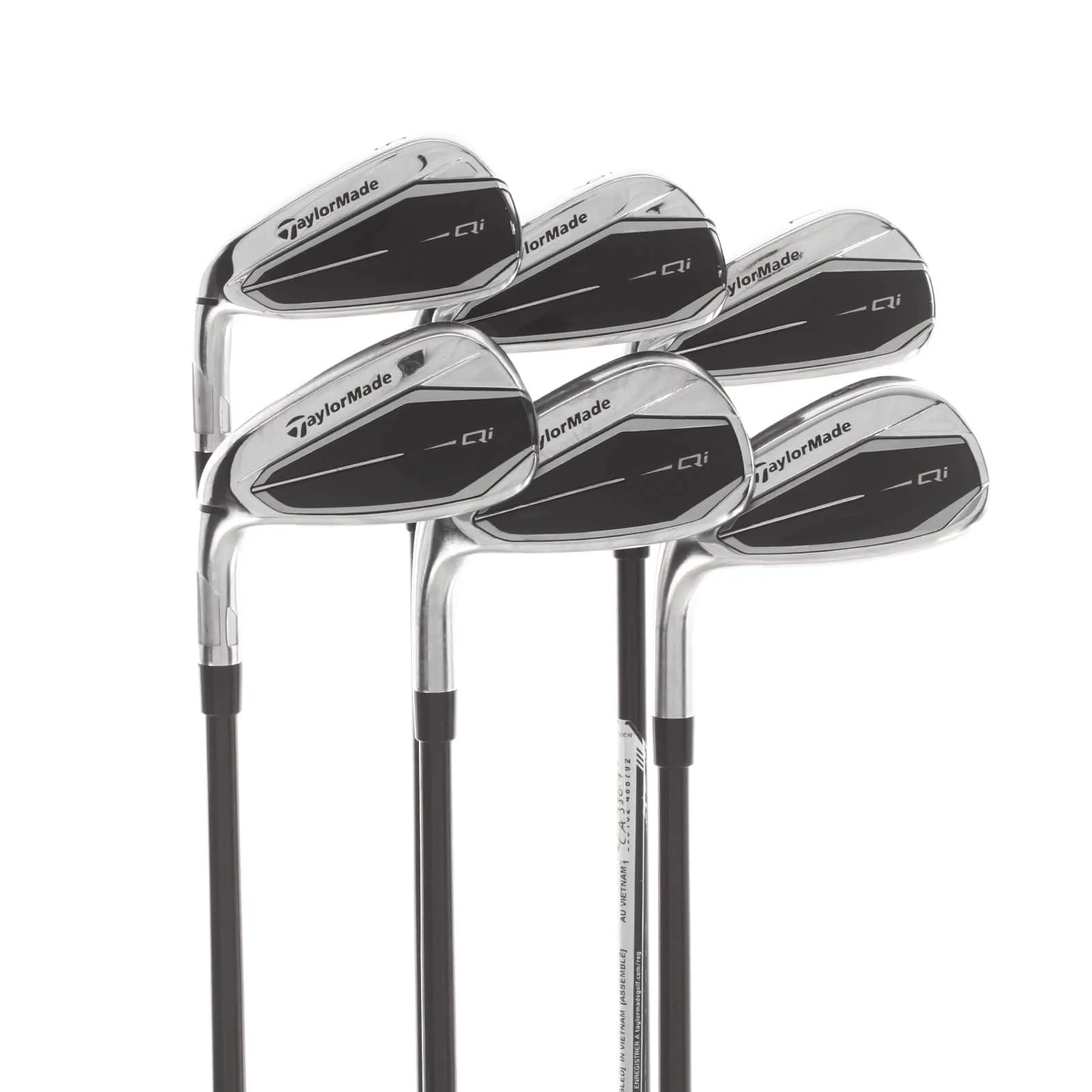 TaylorMade Qi Graphite Mens Left Hand Irons 5-SW Regular - Fujikura Ventus TR 6-R