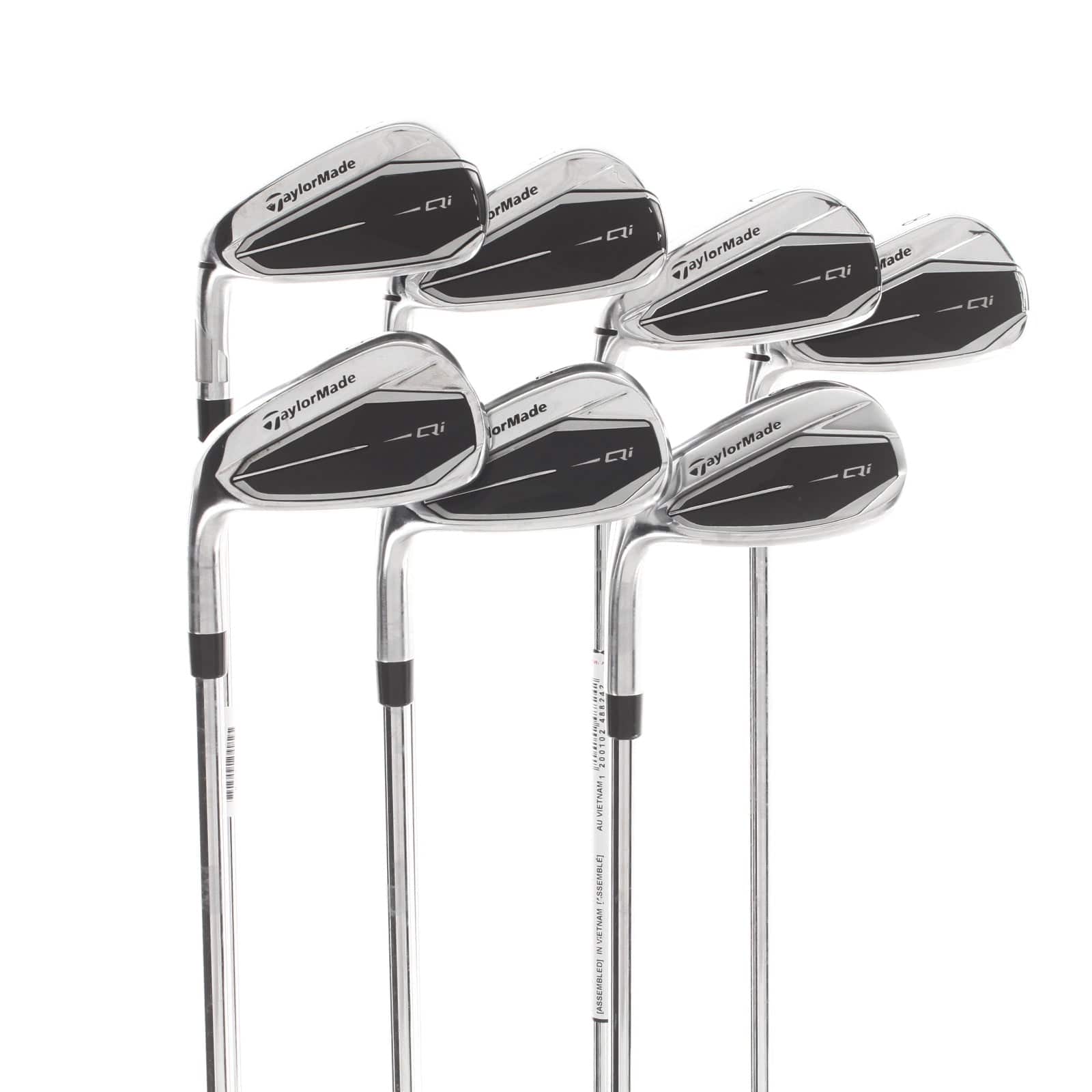 TaylorMade Qi Steel Mens Left Hand Irons 5-SW  Regular - KBS Max 85