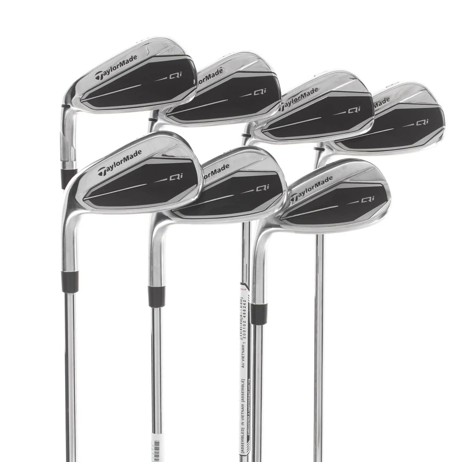 TaylorMade Qi Steel Mens Left Hand Irons 5-SW Regular - KBS Max MT 85