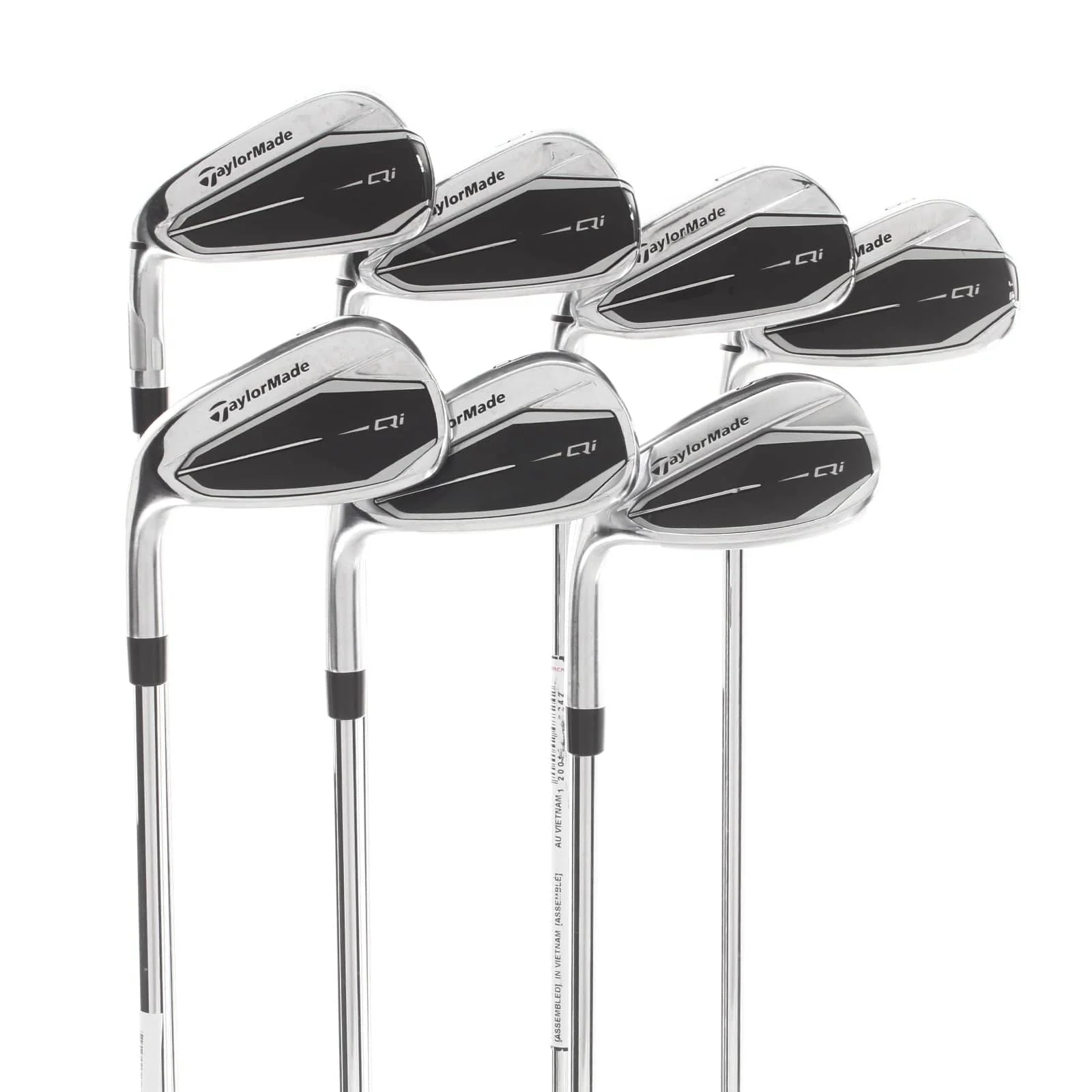 TaylorMade Qi Steel Mens Left Hand Irons 5-SW Regular - KBS Max MT 85