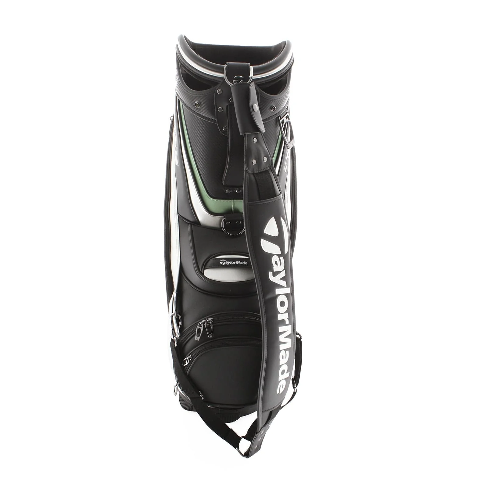 TaylorMade Qi35 Tour Bag - Black/White/Silver/Green - Image 4