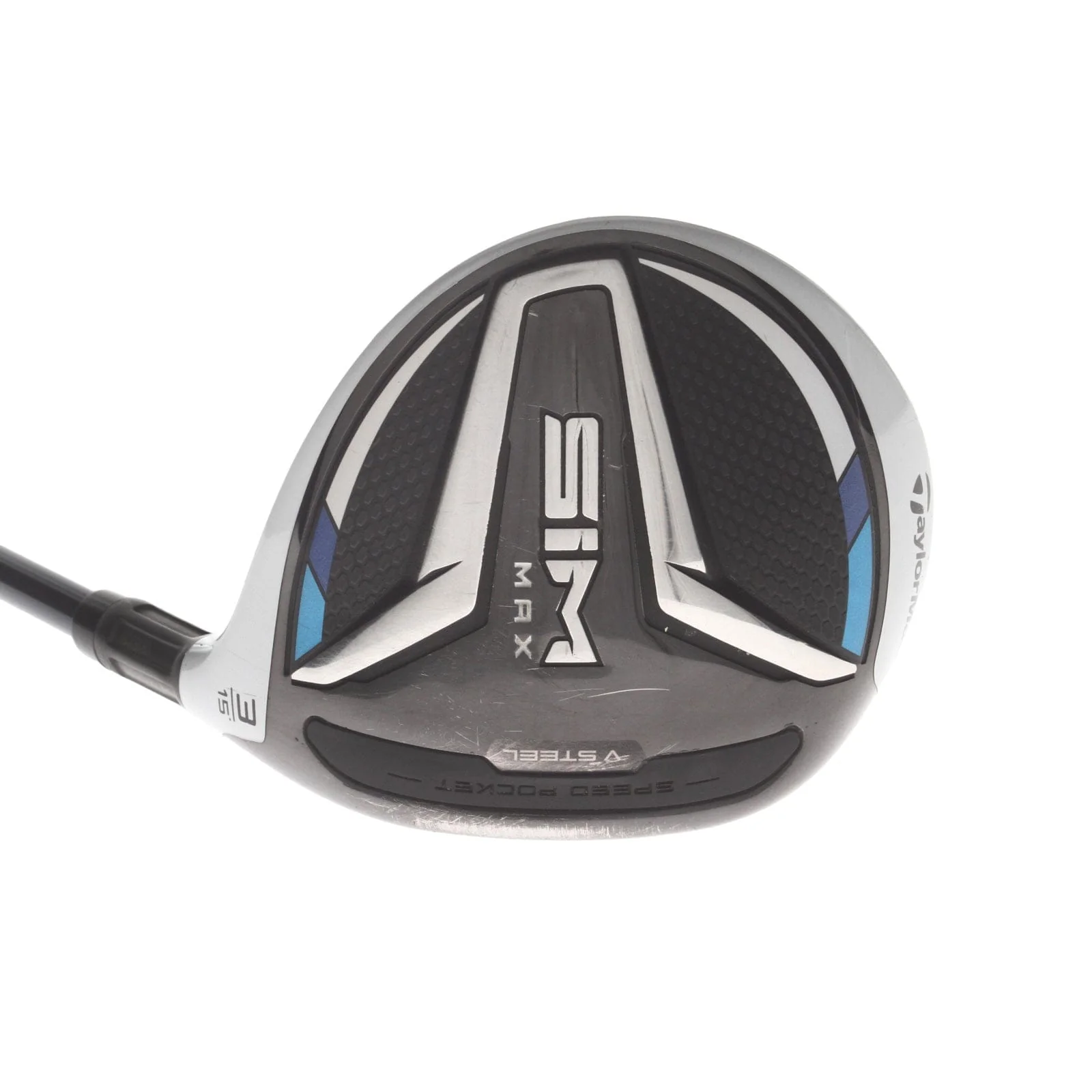 TaylorMade Sim Max Graphite Mens Right Hand Fairway 3 Wood 15* Stiff - Fujikura Ventus Blue FW 6-S - Image 2