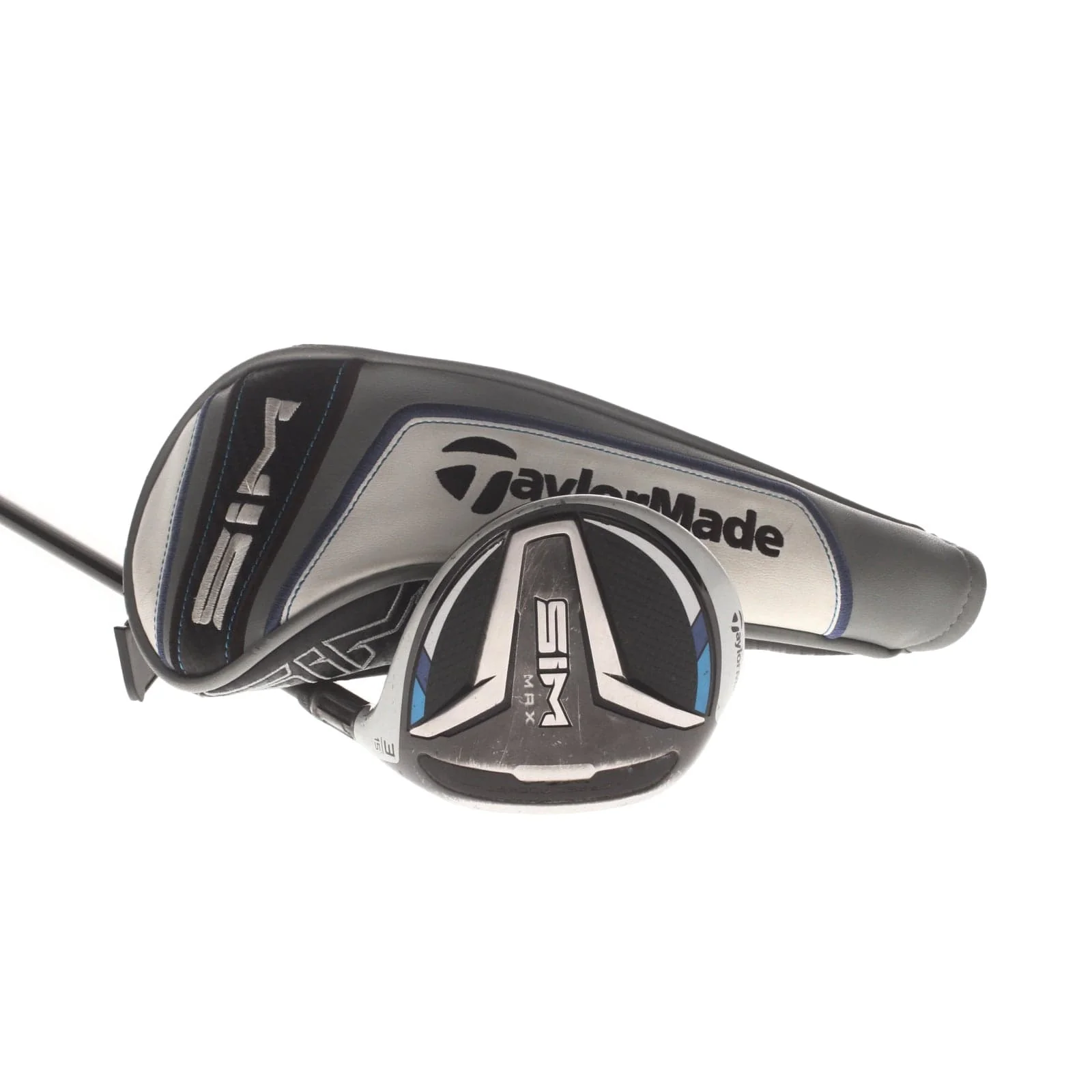TaylorMade Sim Max Graphite Mens Right Hand Fairway 3 Wood 15* Stiff - Tensei White