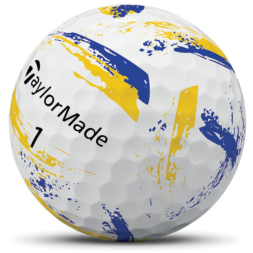 TaylorMade SpeedSoft Ink Golf Balls - Yellow/Blue - 12 Pack - Image 6