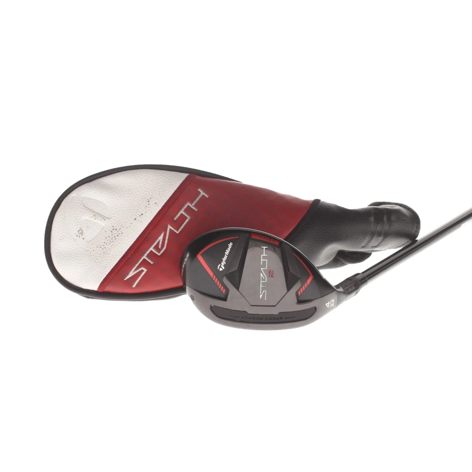 TaylorMade Stealth 2 Graphite Mens Left Hand 4 Hybrid 22* Stiff - HZRDUS RDX Smoke 6.0 80g HY