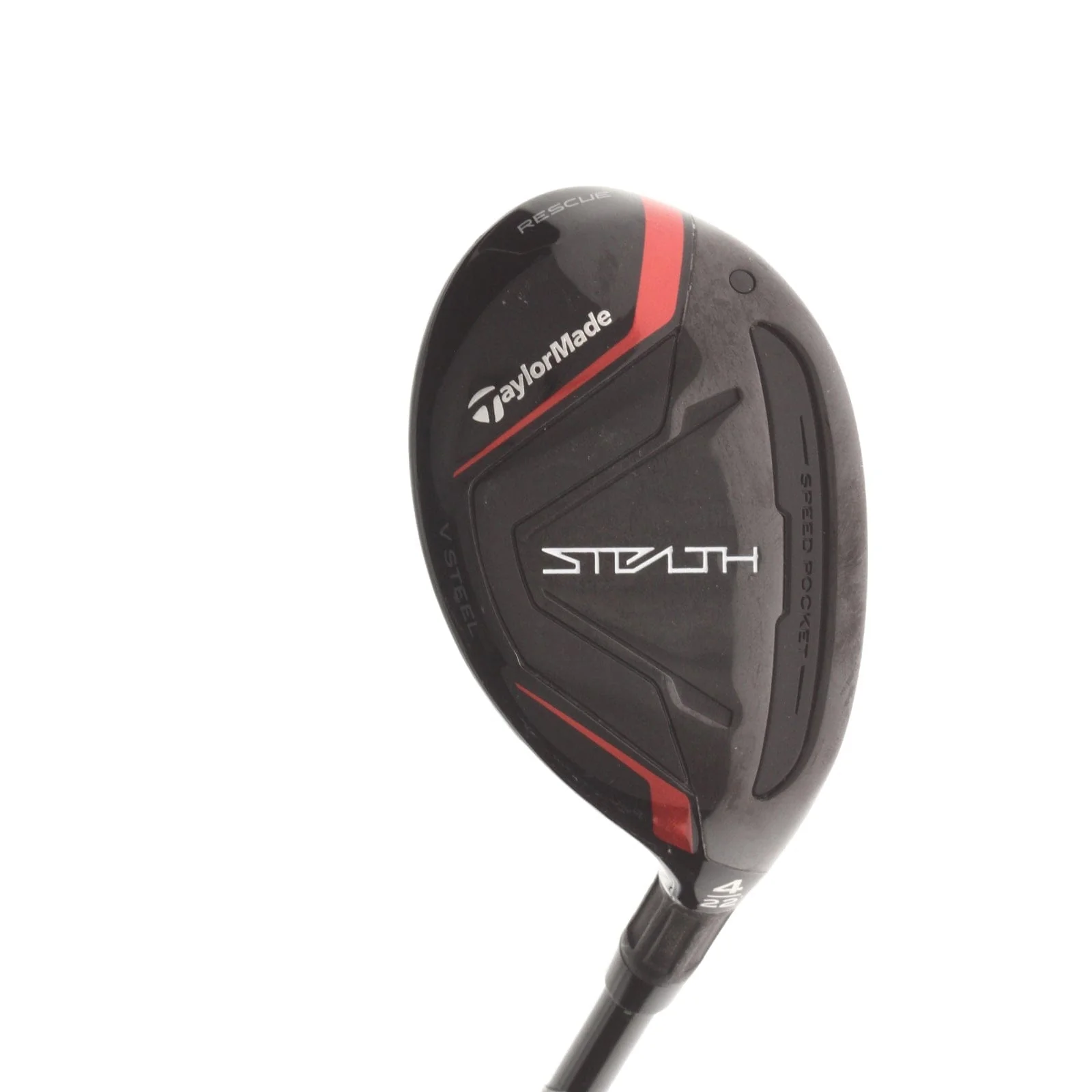 TaylorMade Stealth Graphite Mens Right Hand 4 Hybrid 22* Senior - Fujikura Ventus Red 5-A
