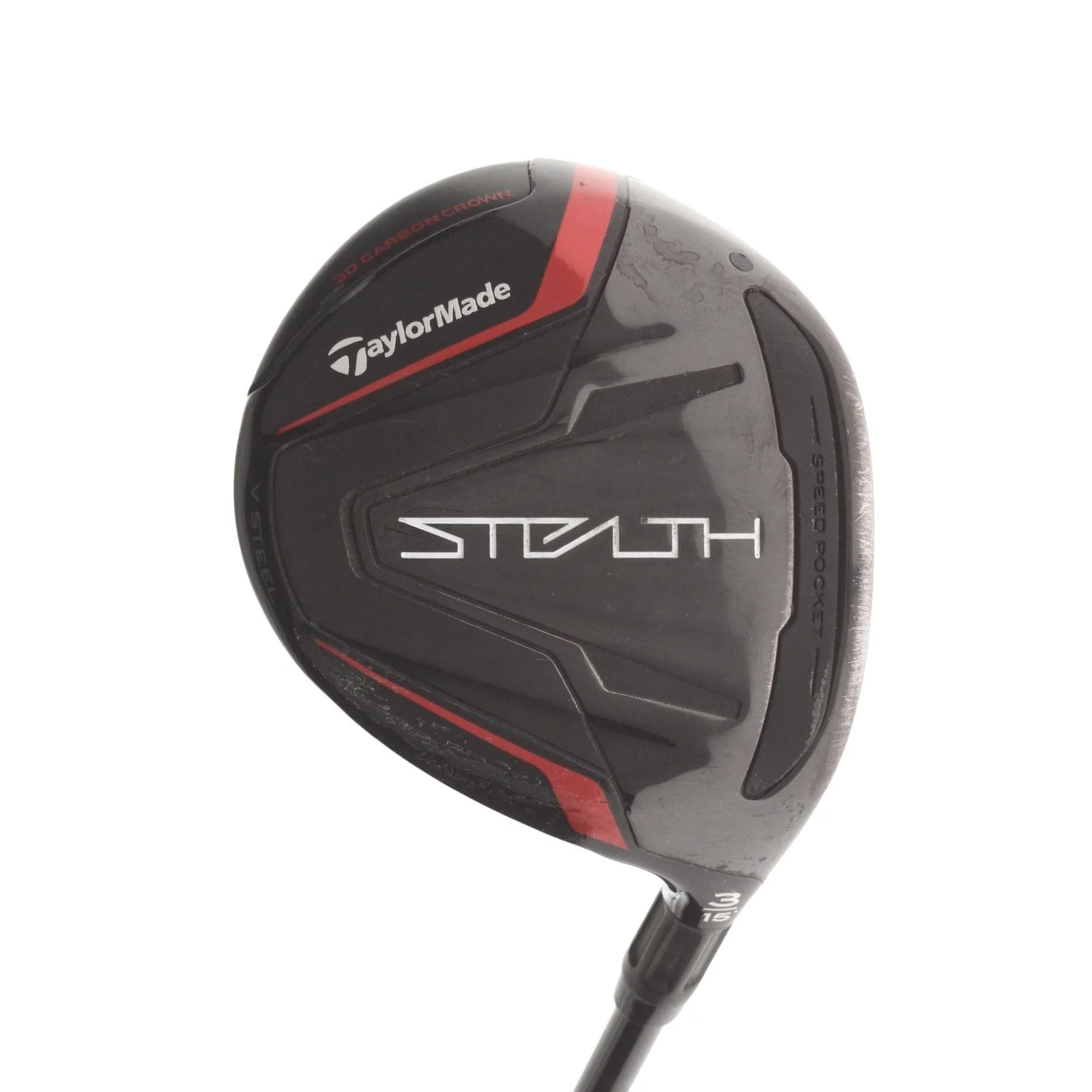 TaylorMade Stealth Graphite Mens Right Hand Fairway 3 Wood 15* Regular - Ventus Red FW 5-R
