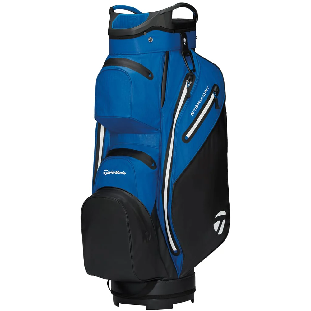 TaylorMade Storm Dry Waterproof Cart Bag - Black/Blue