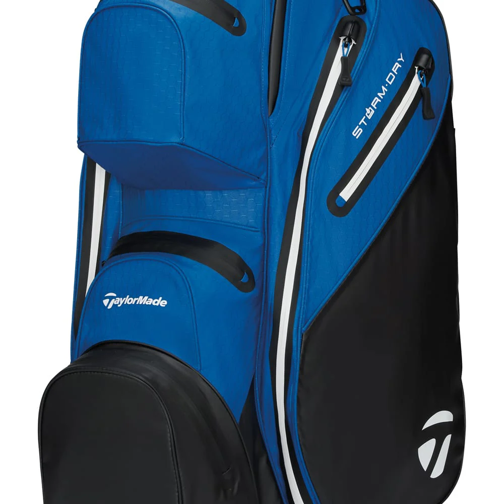 TaylorMade Storm Dry Waterproof Cart Bag - Black/Blue - Image 3