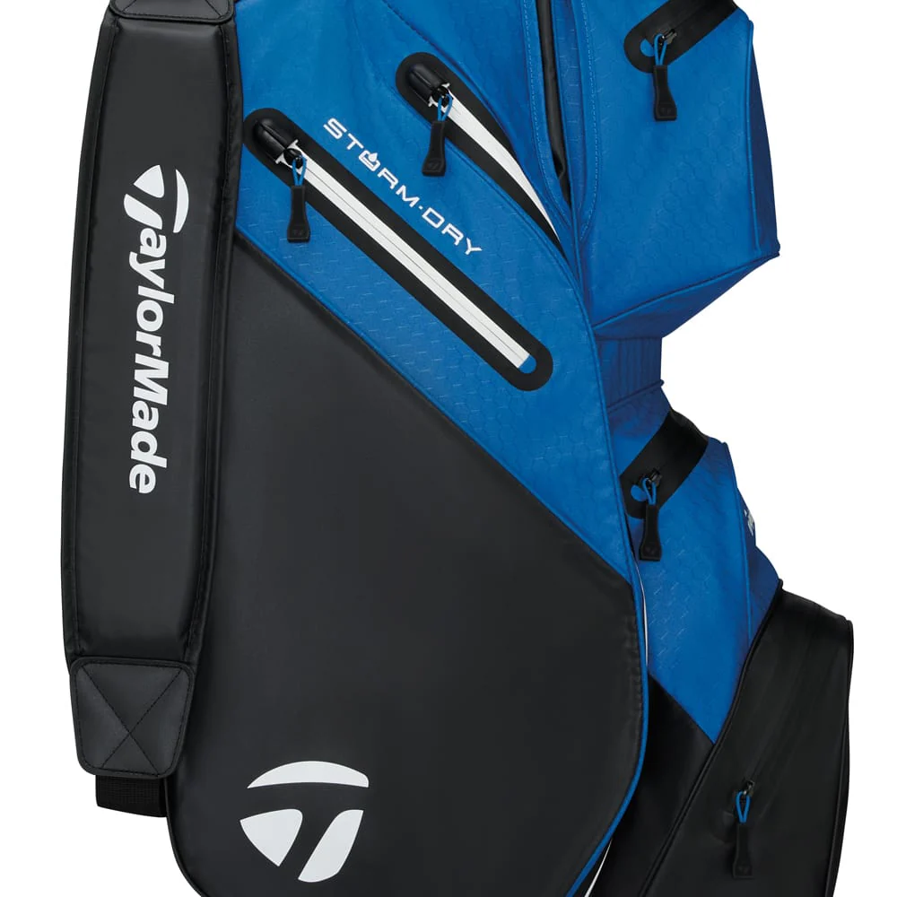 TaylorMade Storm Dry Waterproof Cart Bag - Black/Blue - Image 5