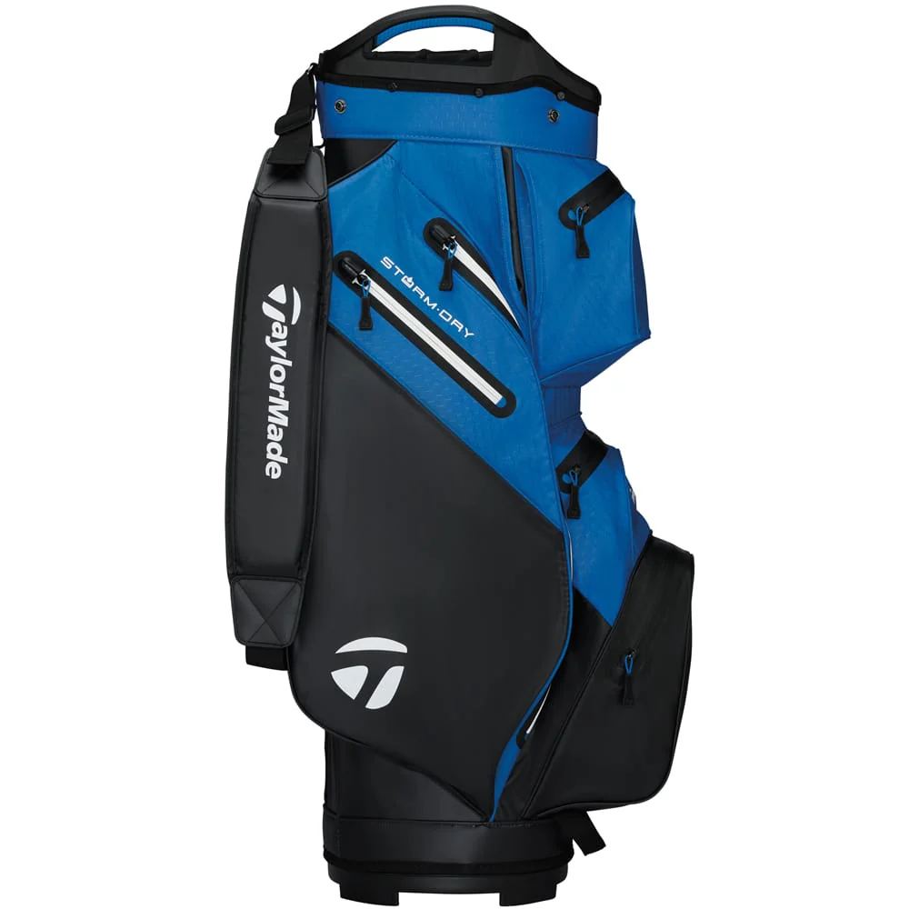 TaylorMade Storm Dry Waterproof Cart Bag - Black/Blue - Image 6