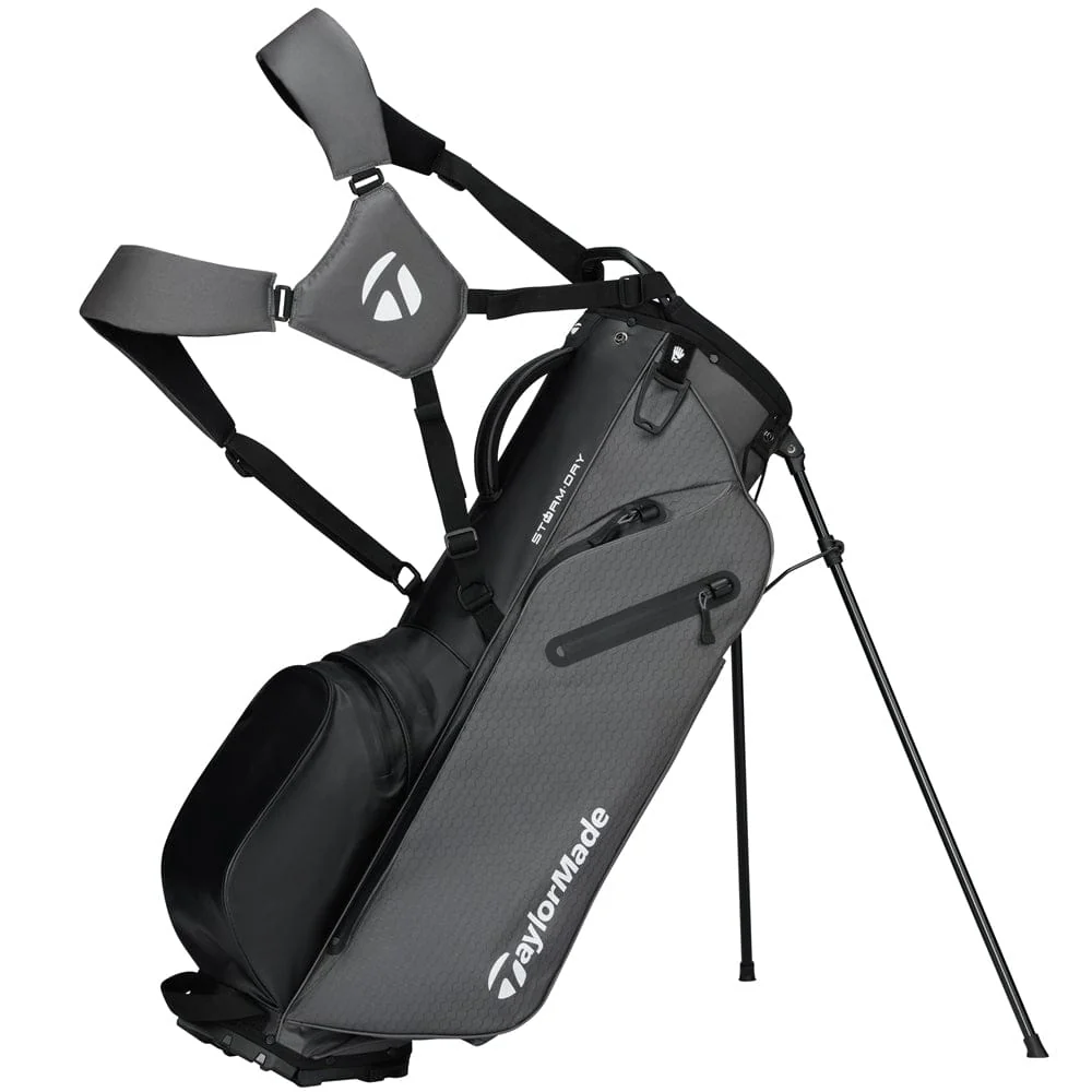 TaylorMade Storm Dry Waterproof Stand Bag - Grey/Black