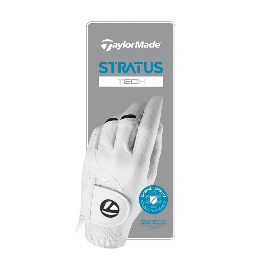 TaylorMade Stratus Tech Glove LH (2 Pack) - White - Image 4