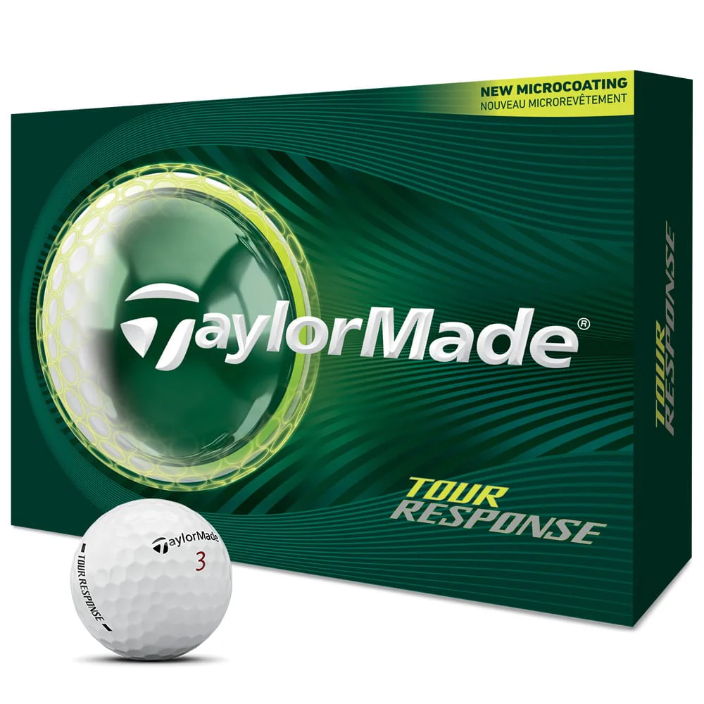 TaylorMade Tour Response Golf Balls - White - 12 Pack