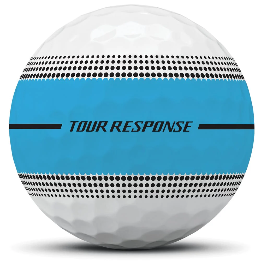 TaylorMade Tour Response Stripe Golf Balls - Neon Blue - 12 Pack - Image 4