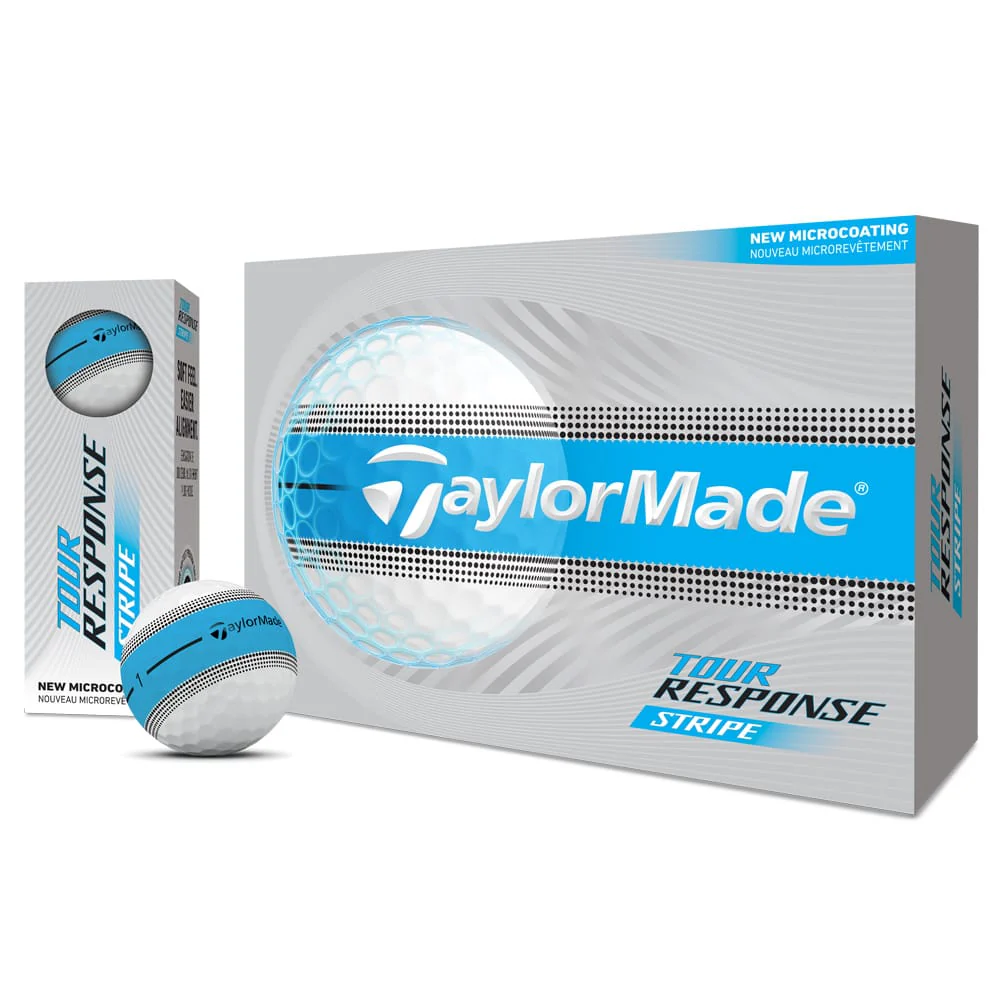 TaylorMade Tour Response Stripe Golf Balls - Neon Blue - 12 Pack - Image 6