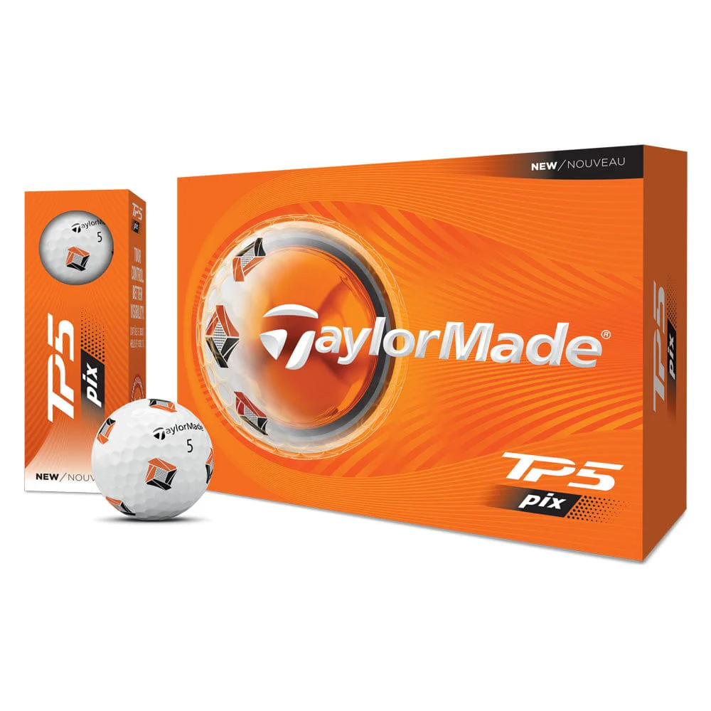 TaylorMade TP5 Pix Golf Balls - White - 12 Pack - Image 6