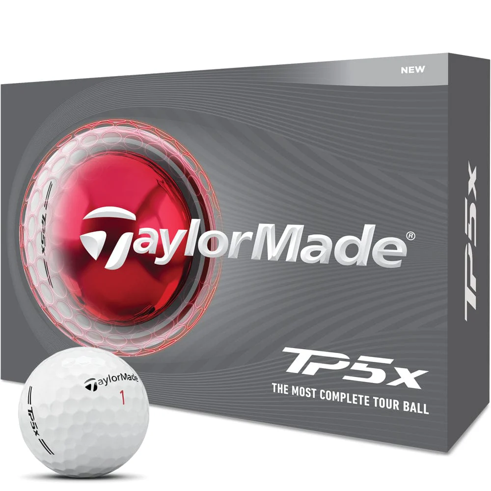 TaylorMade TP5x Golf Balls - White - 12 Pack