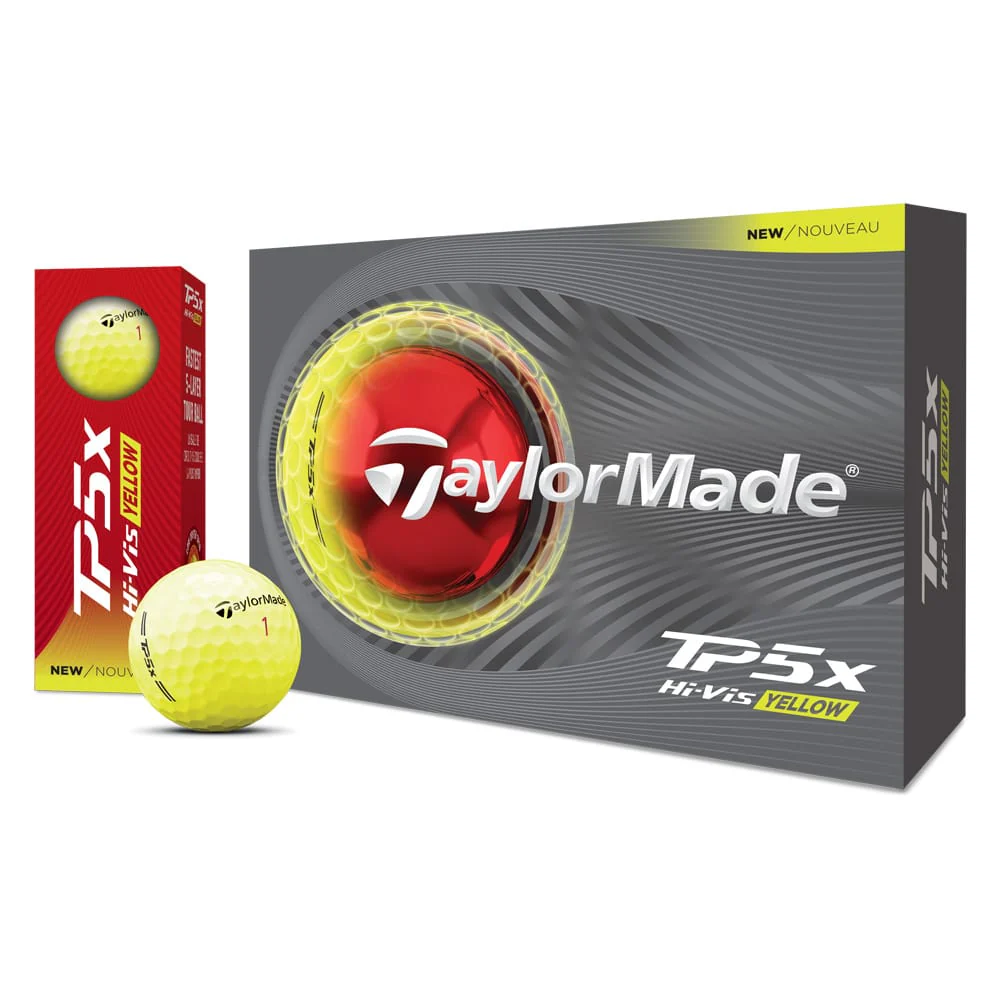 TaylorMade TP5x Golf Balls - Yellow - 12 Pack - Image 6